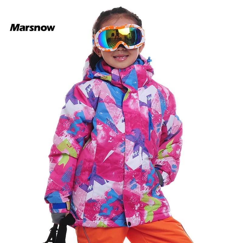 Marsnow 브랜드 겨울 남학생 및 여학생 어린이 스키 재킷 야외 스노우 보드 방수 하이킹 스키 방풍 코트 자켓